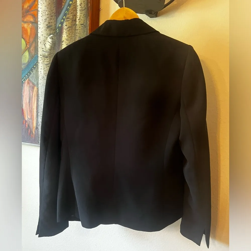 Le Suit Size 8 Black 4 Button Fitted Blazer Womens - Image 3