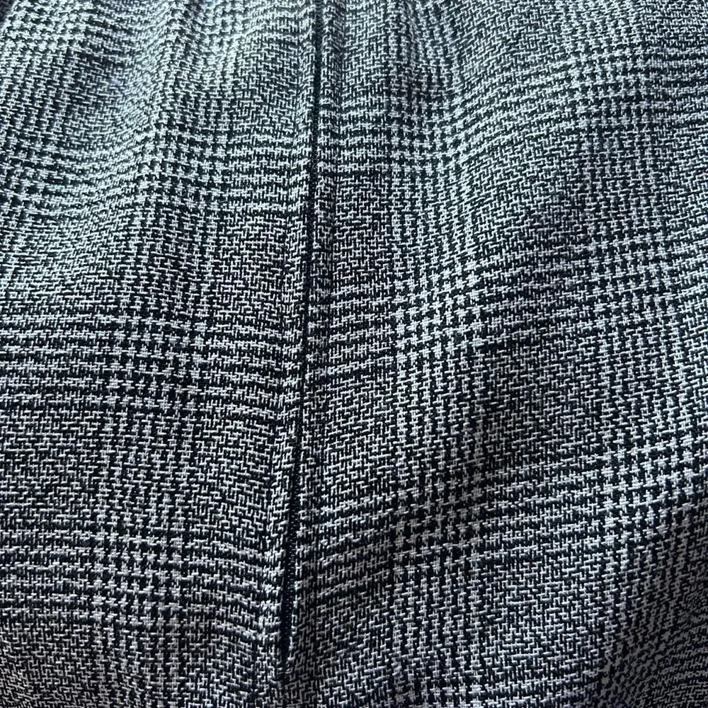 Vintage 90s Alyn Paige Black & White Plaid Double Breasted Jacket and Midi Skirt - Image 7