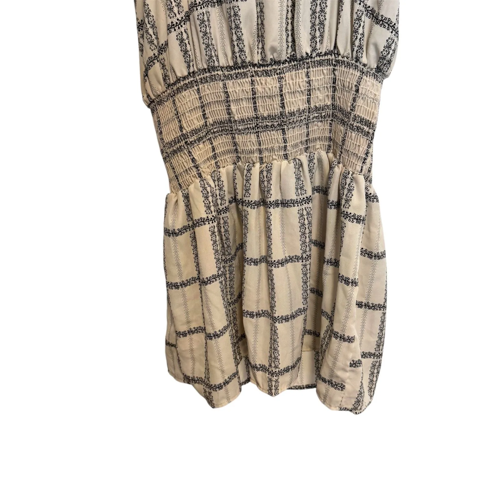 Bucket List | Shoulder Tie Ruched Waist Dress Size Small NWR Boho Sleeveless Black - Image 4