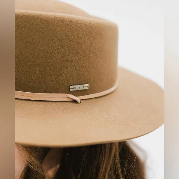 Gigi Pip Wren Telescoping Hat in Brown Elegant Tan Wide - Image 3