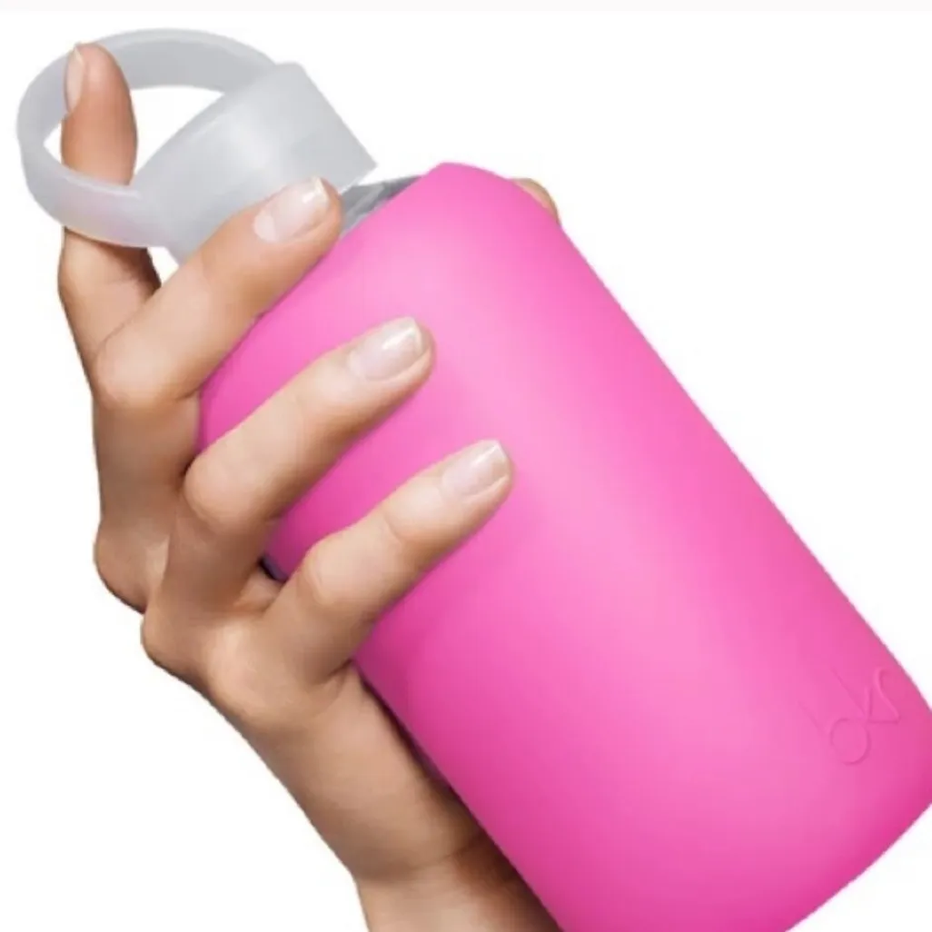 BKR FEMME Pink Water Bottle With Silicone Sleeve - Image 10