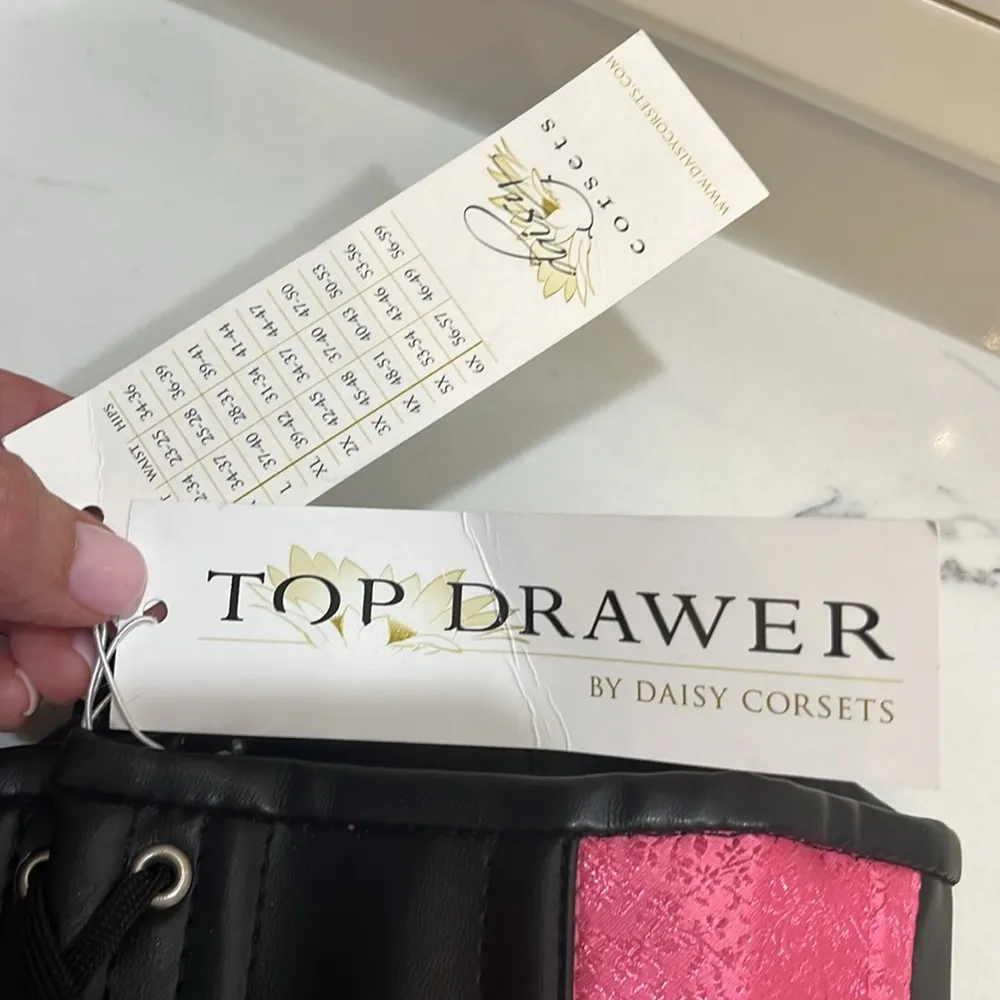 Top drawer by Daisy corsets Pink and black corset Size M - Image 3