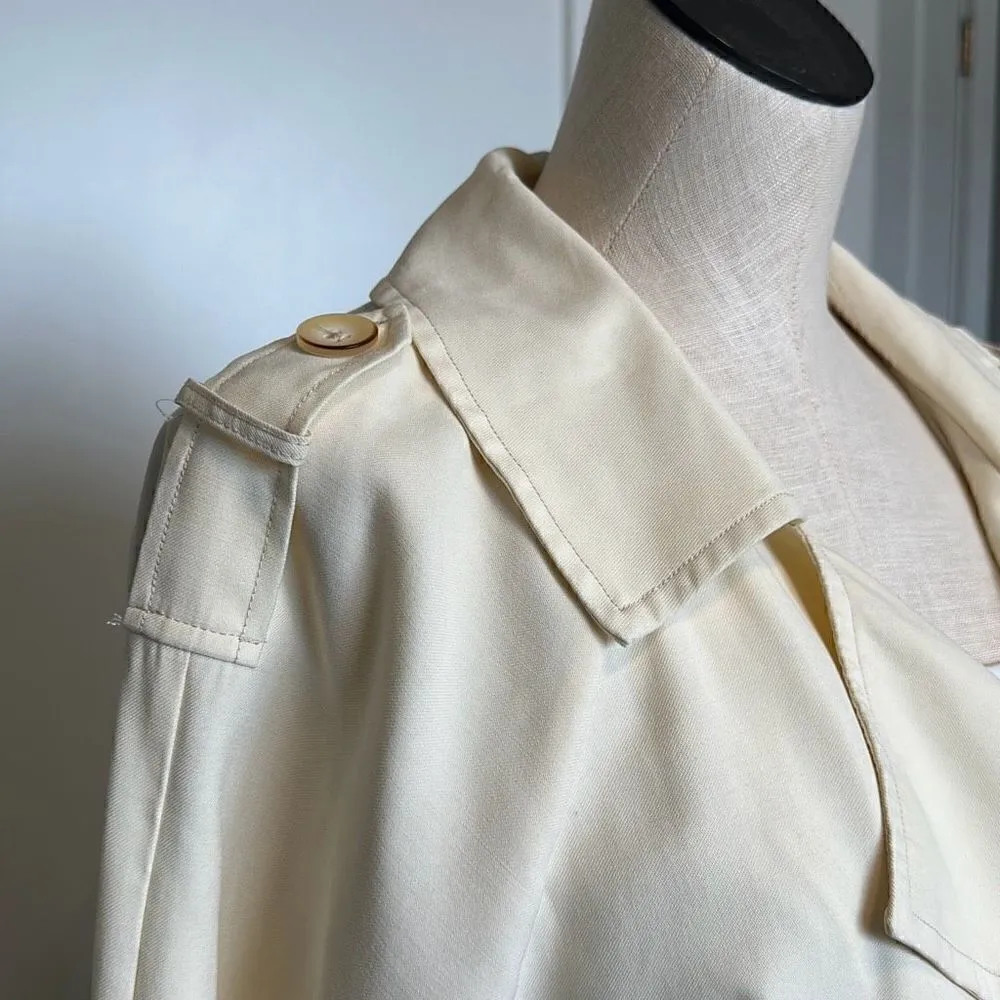 MAUBY Trench Coat In Off White - Image 10