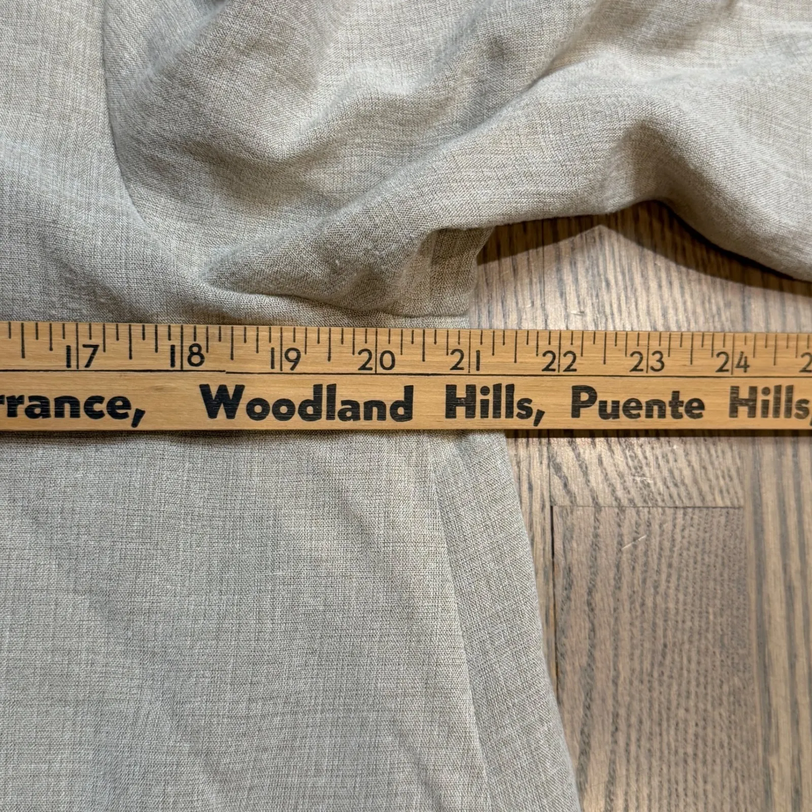 Fridaze Womens Beige Linen Mandarin Collar Button Up Tunic Top Tan Size M - Image 8