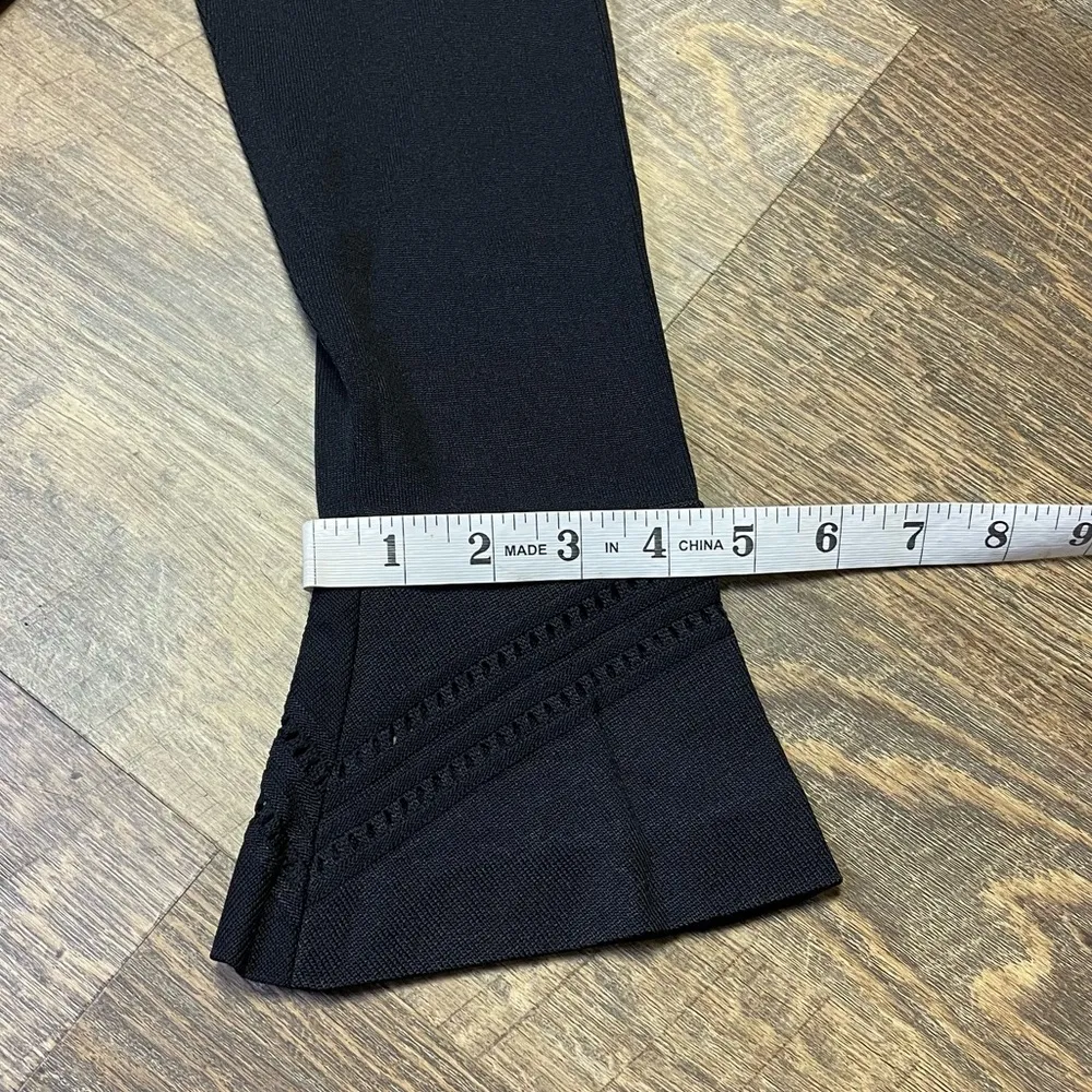 Exclusively Misook Classic Acrylic Knit Bell Sleeve Maxi Dress XS Black Witchy - Image 9