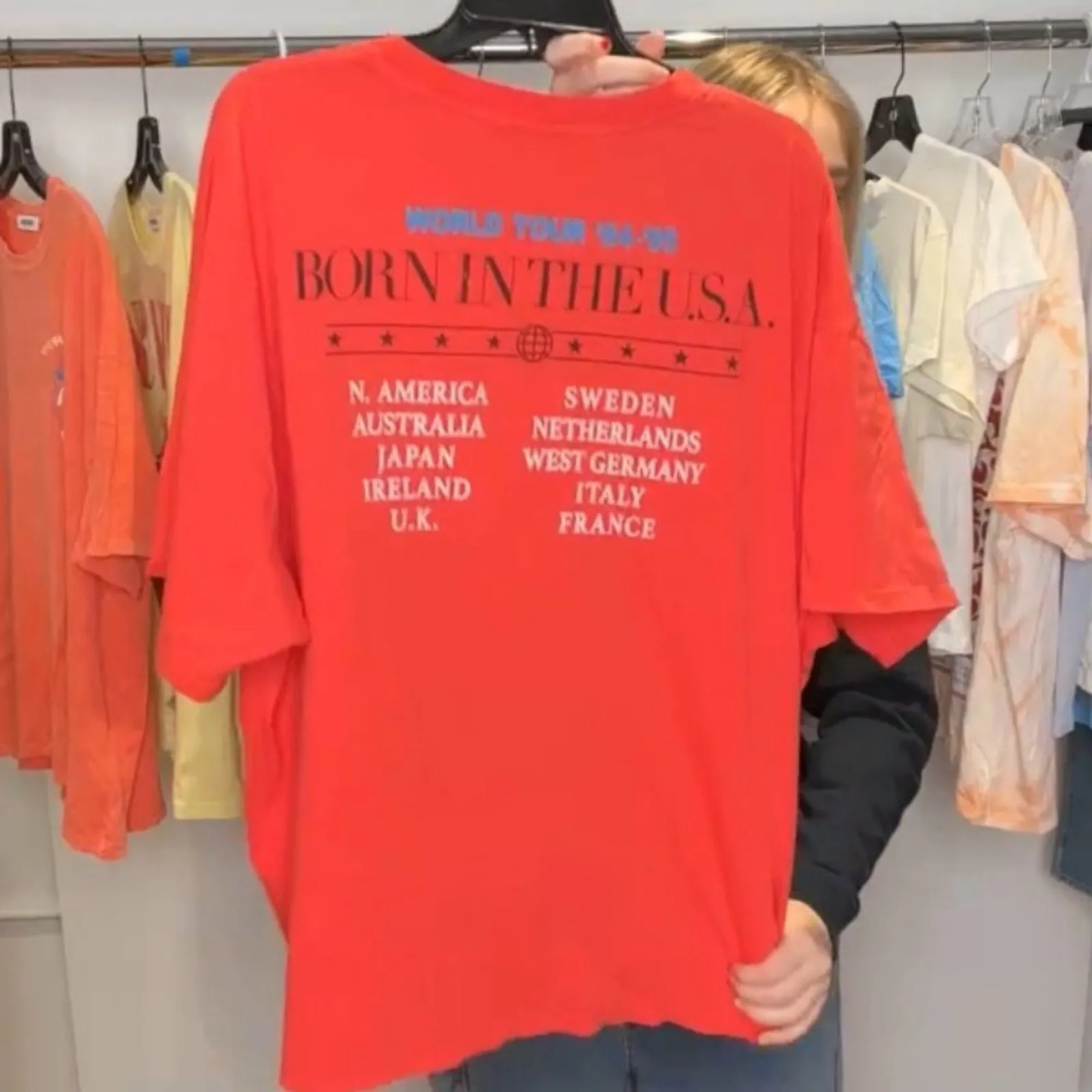 DAYDREAMER Bruce Springsteen AMERICANA Red Tee, One Size, New w/o Tag MSRP $88 - Image 9