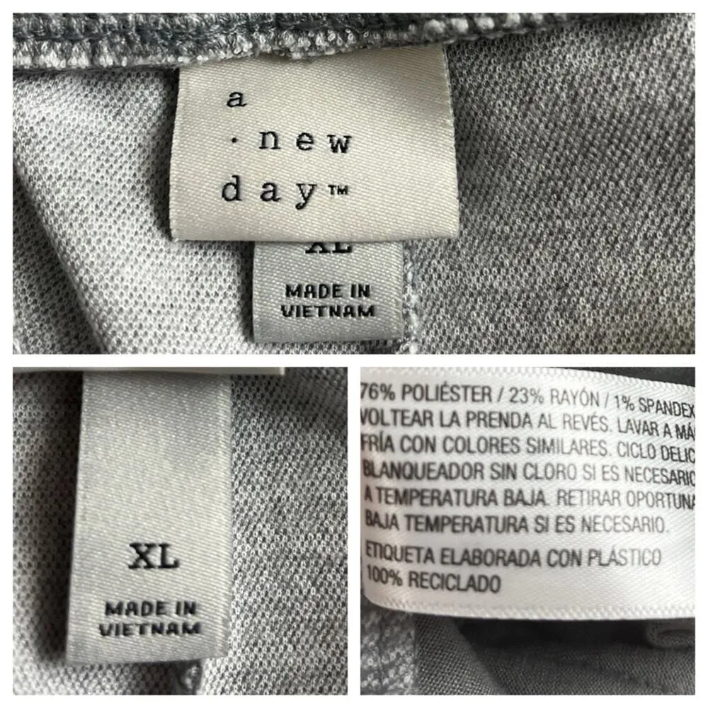 A New Day Target Casual Pants Pull On Ankle Pockets Gray Plaid Women’s Size XL - Image 12