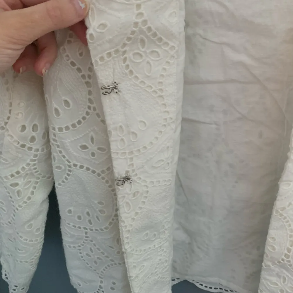 J. Crew white lace eyelet cutout blazer - Image 6
