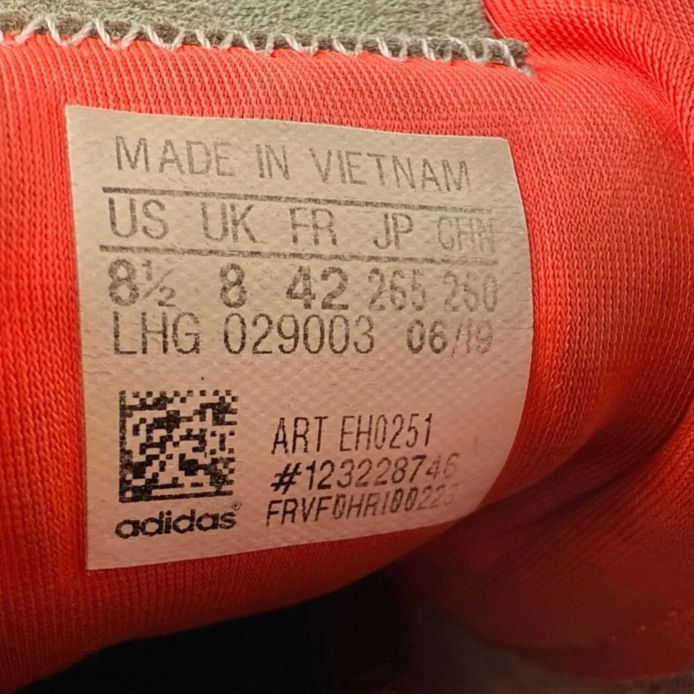 Adidas ZX Torsion Women's White Solar Red Lace Up Athletic Sneakers Shoes Sz 8.5 - Image 9