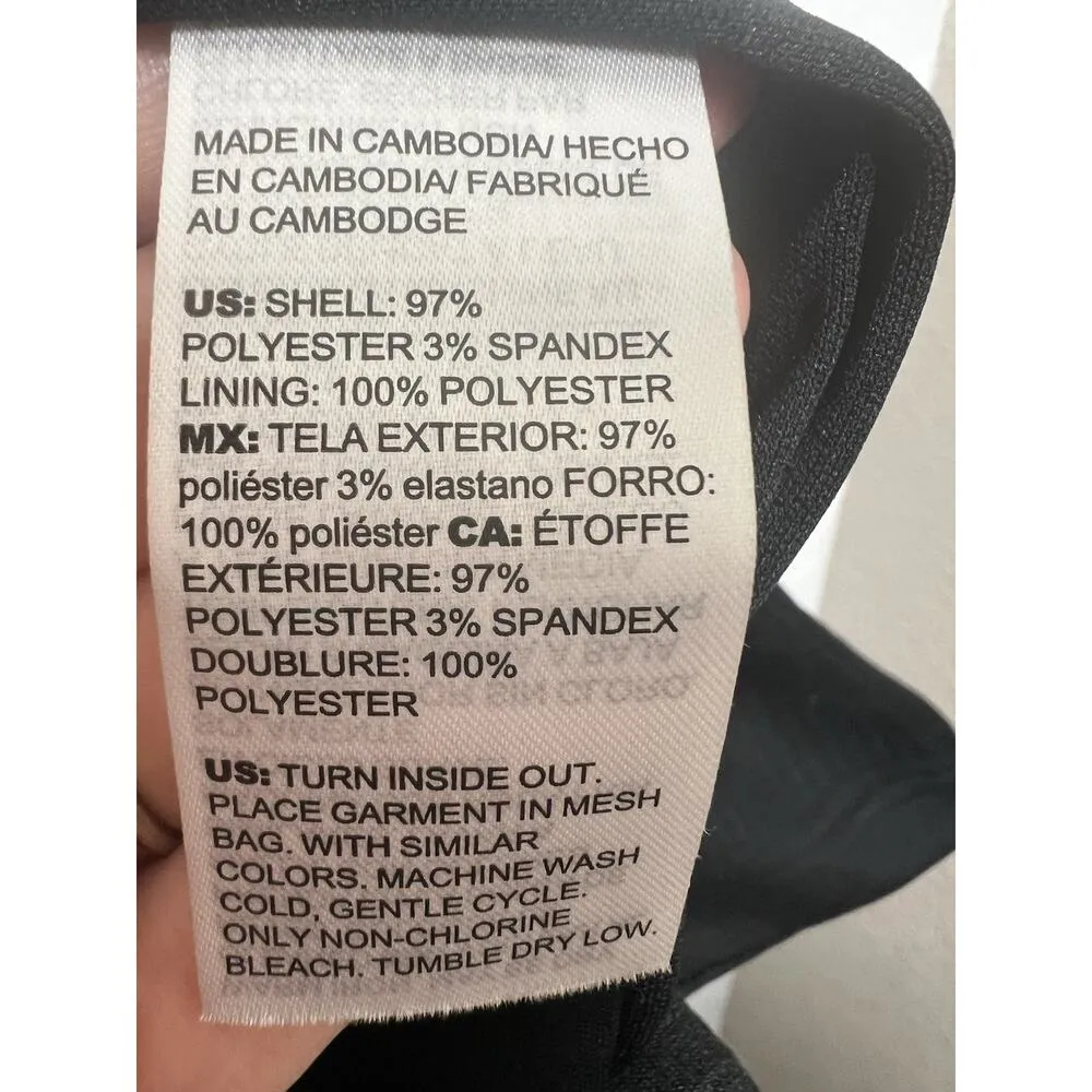 Chicos Black Textured Open Jacket Size 2 US 12/14 - Image 4