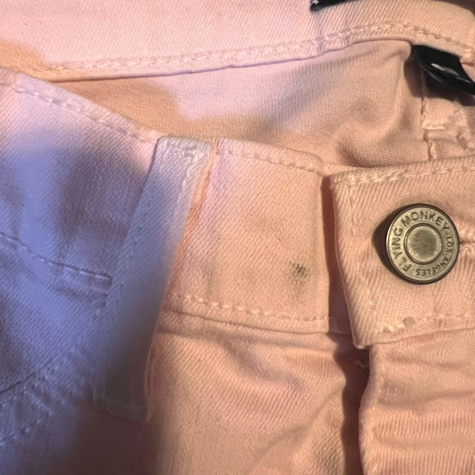 FLYING MONKEY Women Pink Skinny Jeans Size 27 Made in USA‎ Casual Wear - Image 3