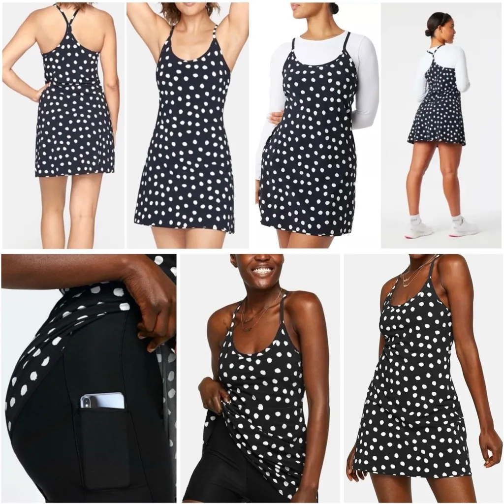 Outdoor Voices  Exercise Dress in Polka Dot - Image 3