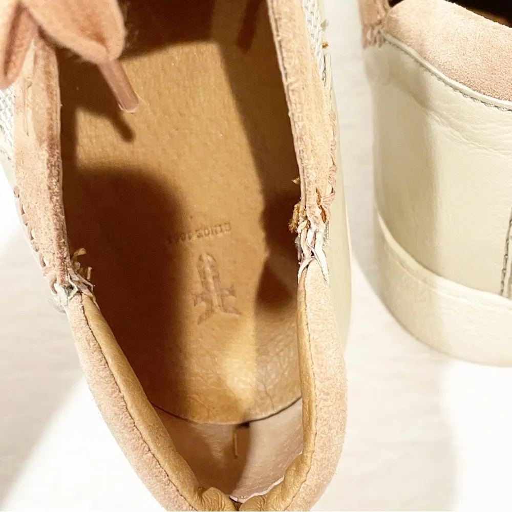 Frye Size 7M Webster Overlay Women's Sneakers Beige Comfort Lace Up Shoes - Image 5