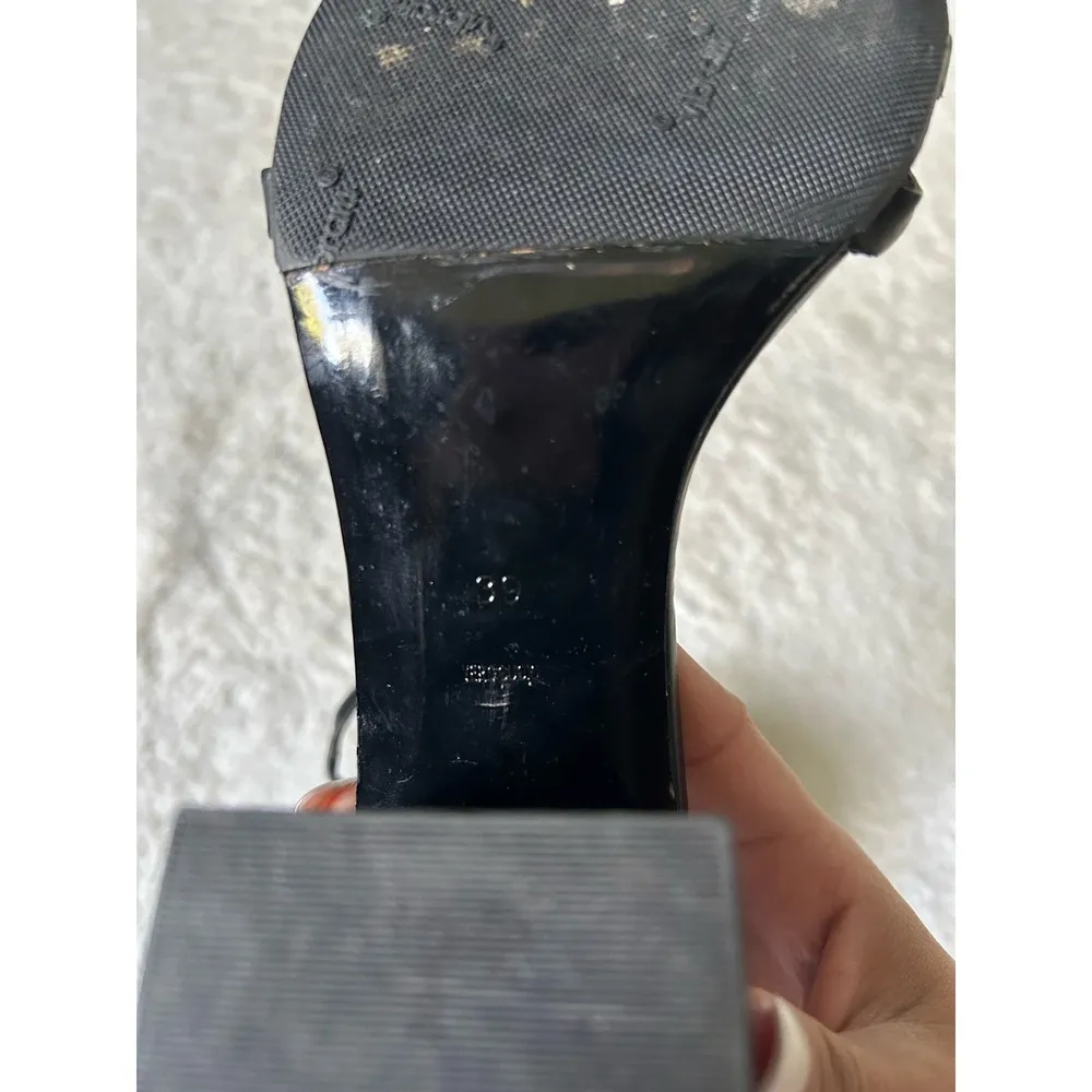 $300‎ Alexander Wang Cage Abby Leather Heels Size 39 - Image 8