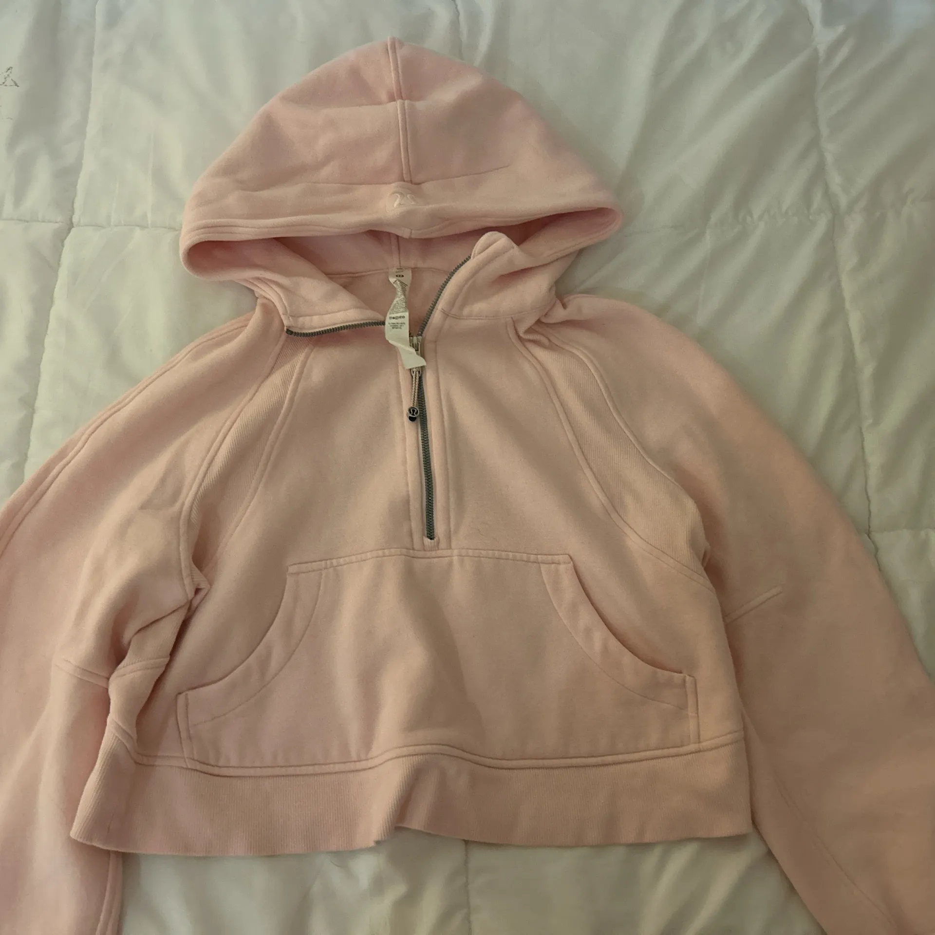 Light Pink Lululemon Scuba Quarter-Zip - Image 3