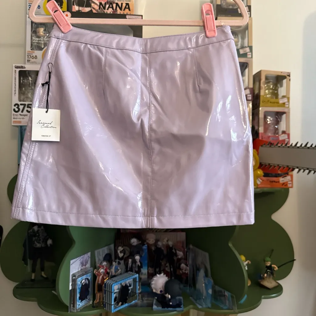 Forever 21 Shiny Lilac Mini Skirt - Image 3