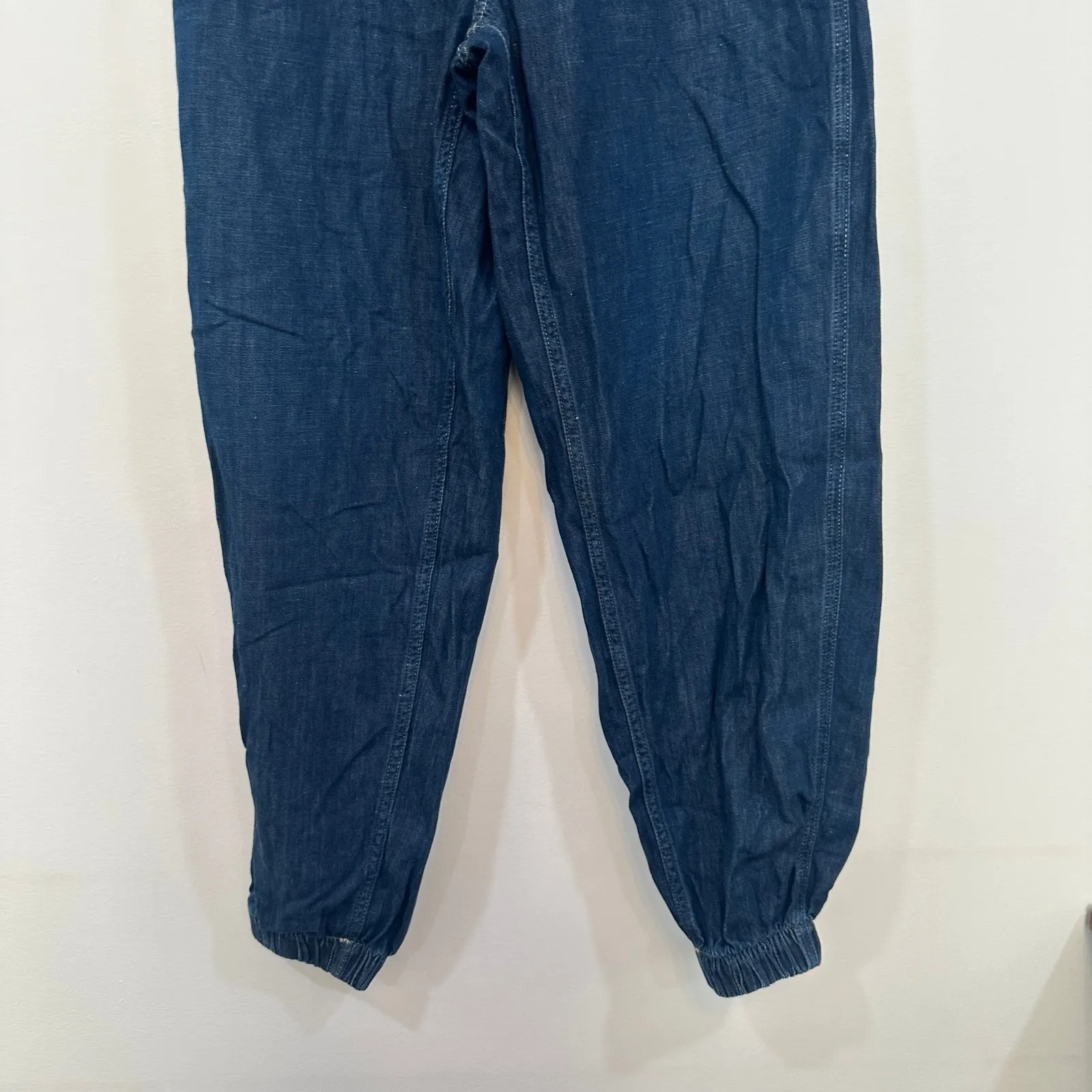 Polo Ralph Lauren Womens Paperbag Jeans 27 Blue Waist Tie Jogger - Image 7