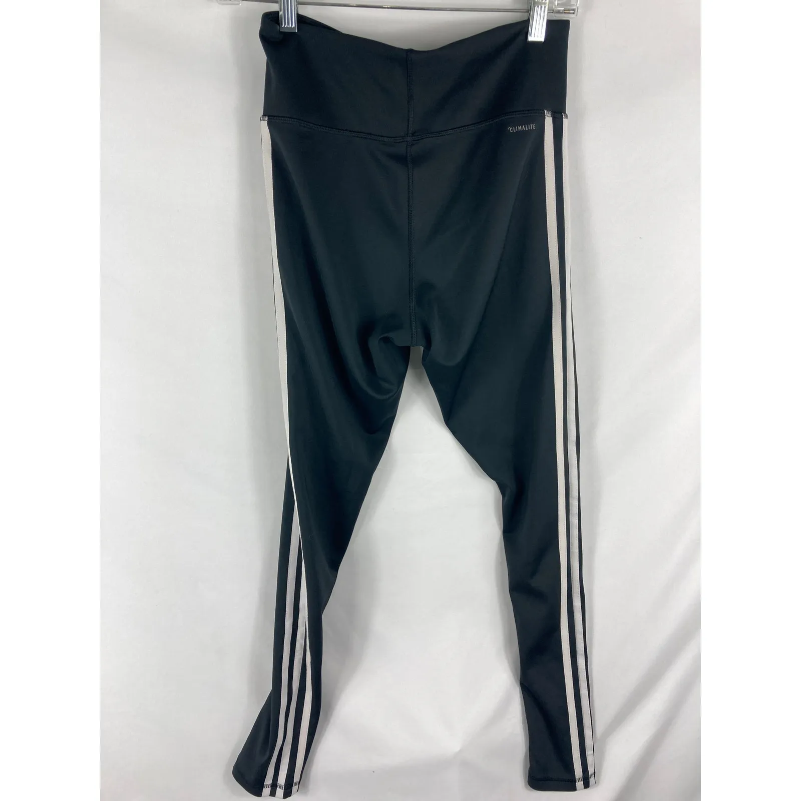 Adidas Climalite 3 Stripe Athletic Leggings Size Small - Image 4