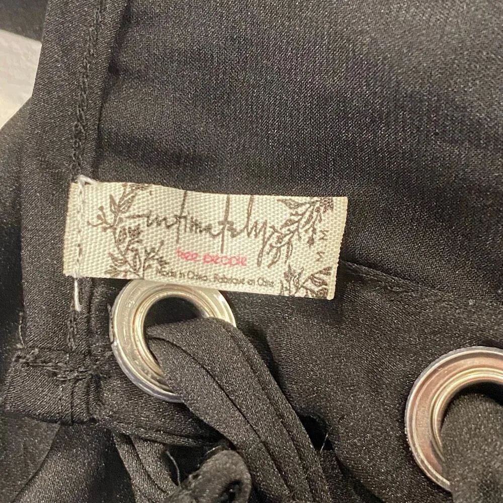 Free People Intimately Black Cami Tank Top Adjustable Straps Size S Small - Image 3