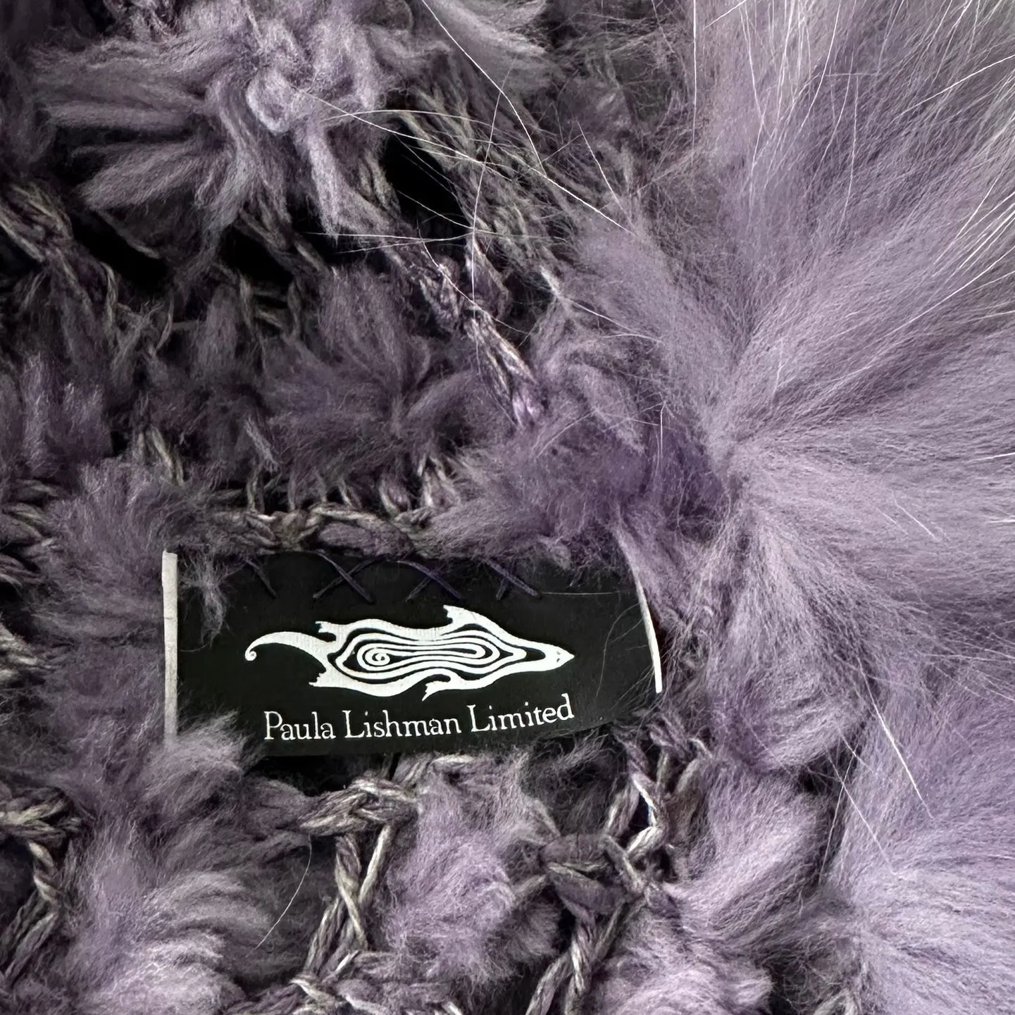 Paula Lishman Purple Dyed Beaver Fox Fur Aspen Poncho Women's Size One Size - Image 4