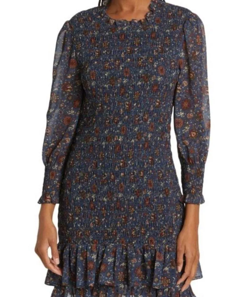 Veronica Beard Farha Smocked Mini Dress - Image 2