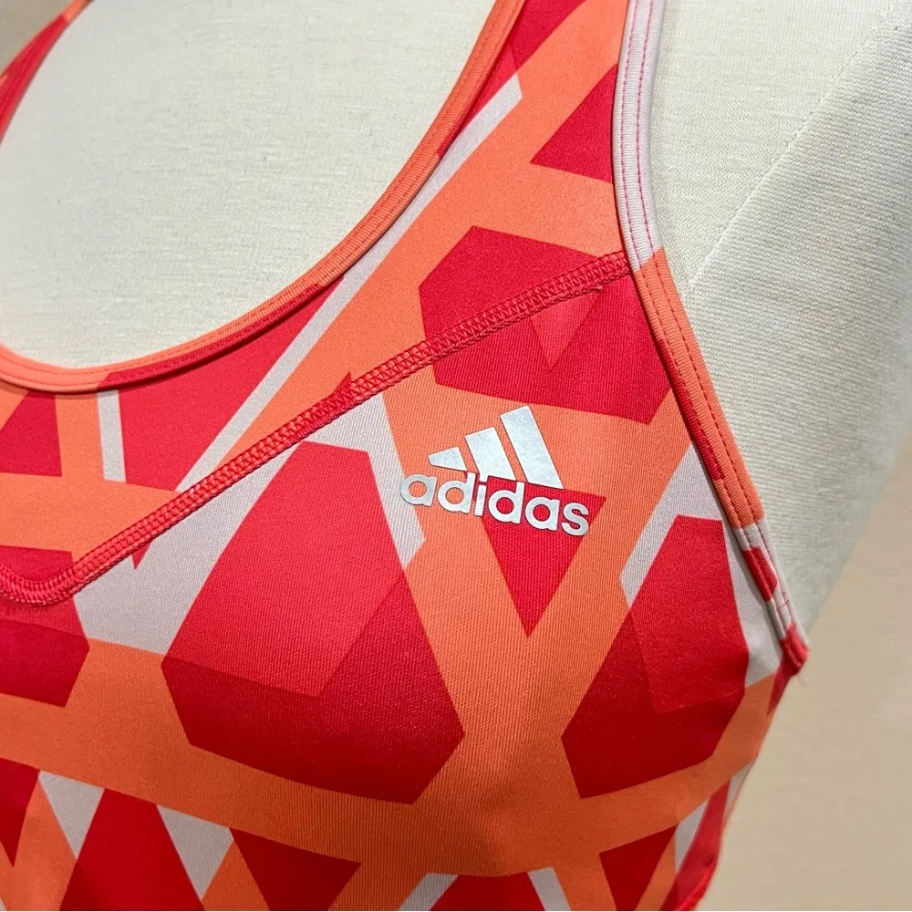 Adidas Coral Climalite Techfit Athletic Bra Size Medium - Image 8