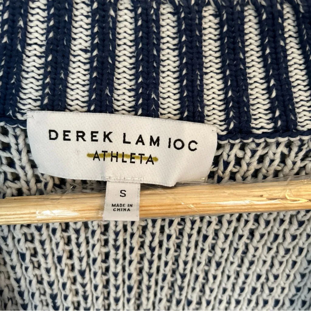 Derek Lam Athleta Blue‎ Cardigan Sweater with Ribbed Texture - Image 5