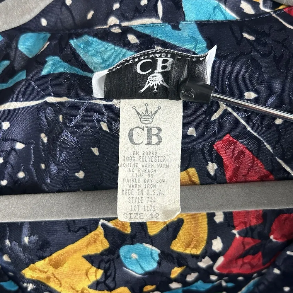 Cohen Bros New York Size 12 Geometric Multicolored Women's 3/4 Sleeve Blazer NWT - Image 8