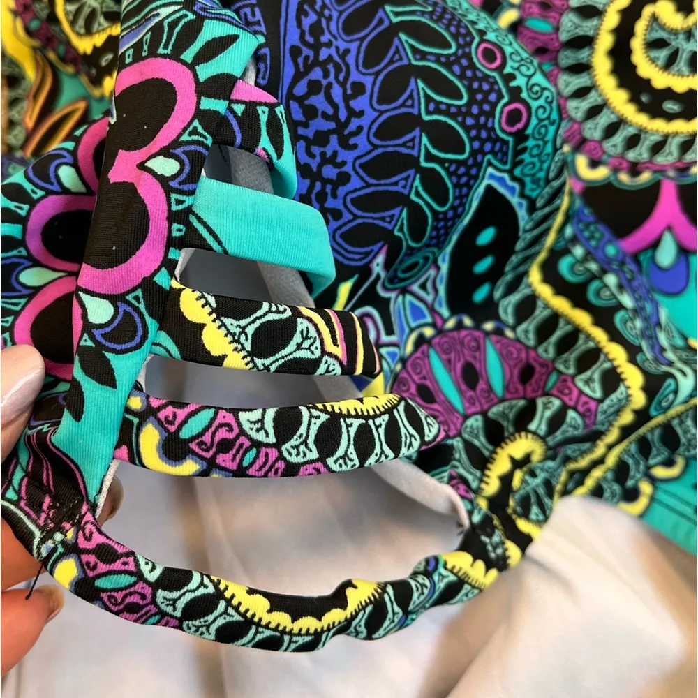 Jantzen Swimsuit Paisley One Piece Cut-Out 24W New - Image 3