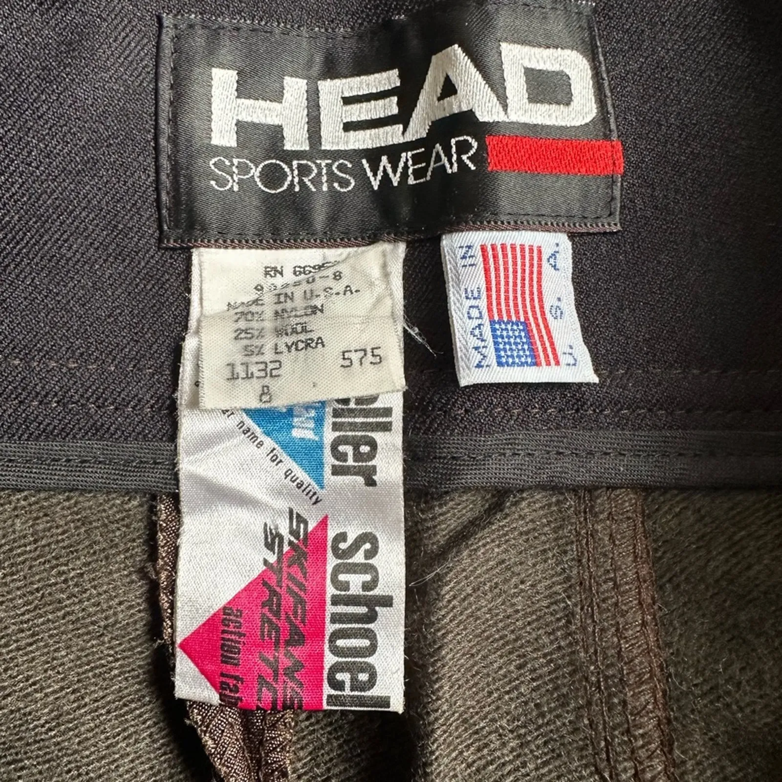 Vintage Head Sportswear Apres Ski Pants Wool Snow Winter Brown Compression - Image 3