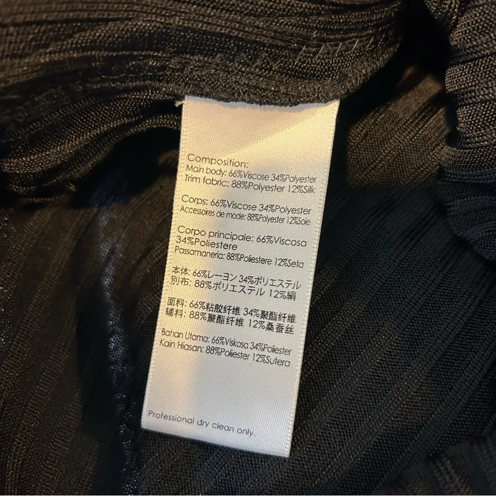 3.1 Phillip Lim Black Ribbed Tie Waist Short Sleeve Top Size XS - Image 14