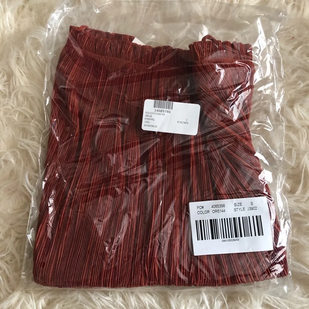 Madewell Nicole pleated tank top - brown - Image 3