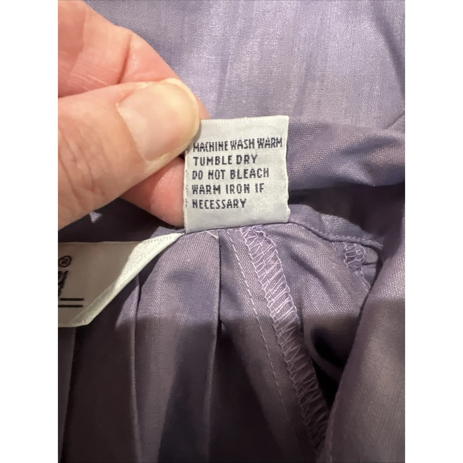 Vtg Diane Von Furstenberg Purple Iridescent Popover Blouse Size 16 Designer - Image 8