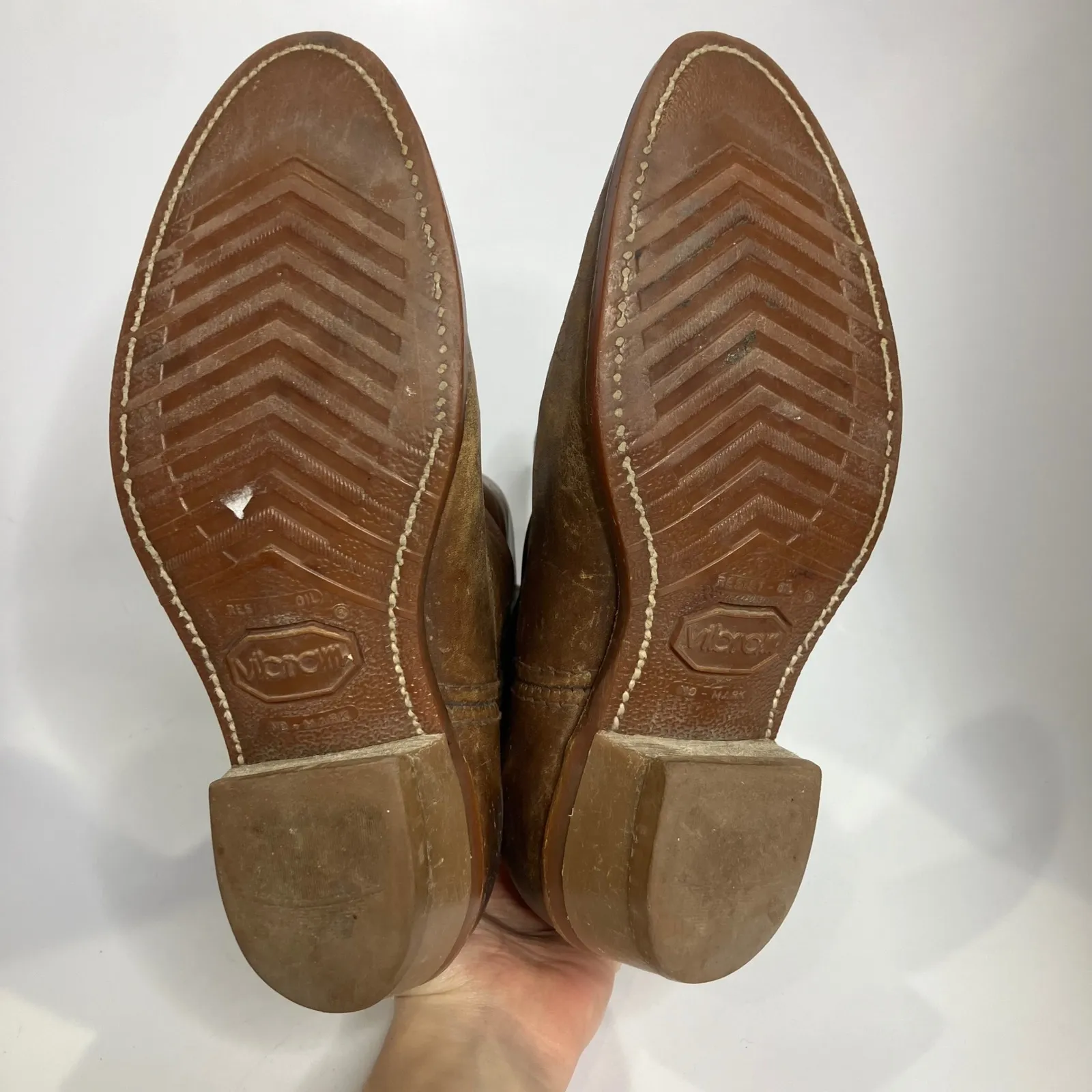 Vintage Red Wing Pecos cowboy boots cognac leather women's size 7 western Brown - Image 5