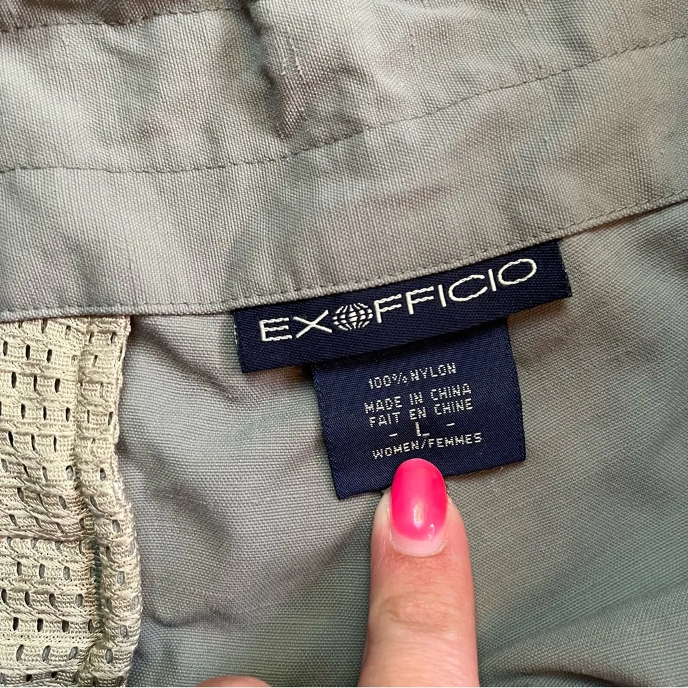 ExOfficio army green hiking pants size large - Image 5