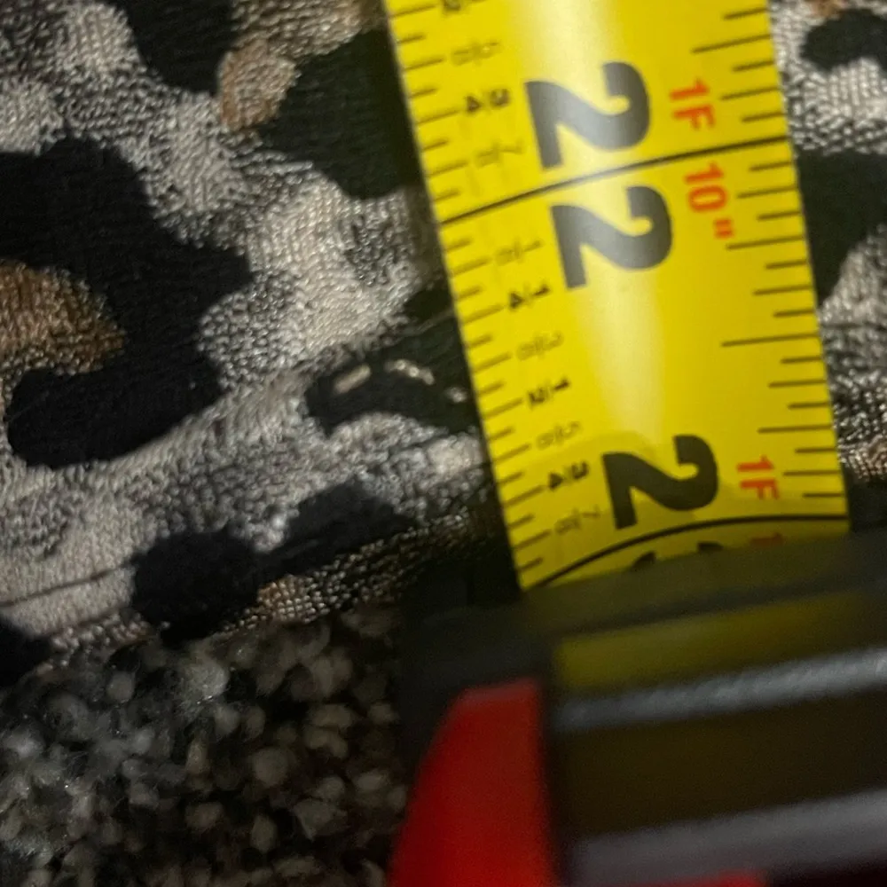 Notations brown animal leopard print 3/4 sleeve v neck blouse L - Image 5