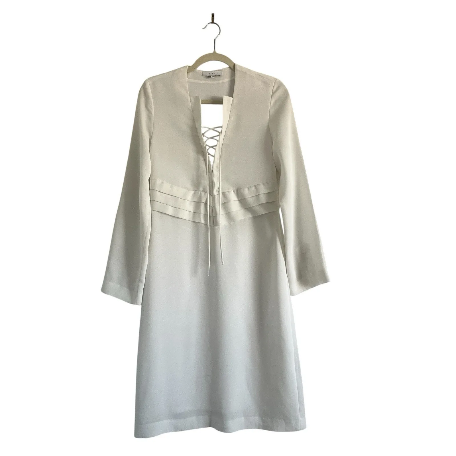 IRO Payda Sheath Dress Ecru Size Medium Quiet Luxury Minimalist Feminine Career - Image 2