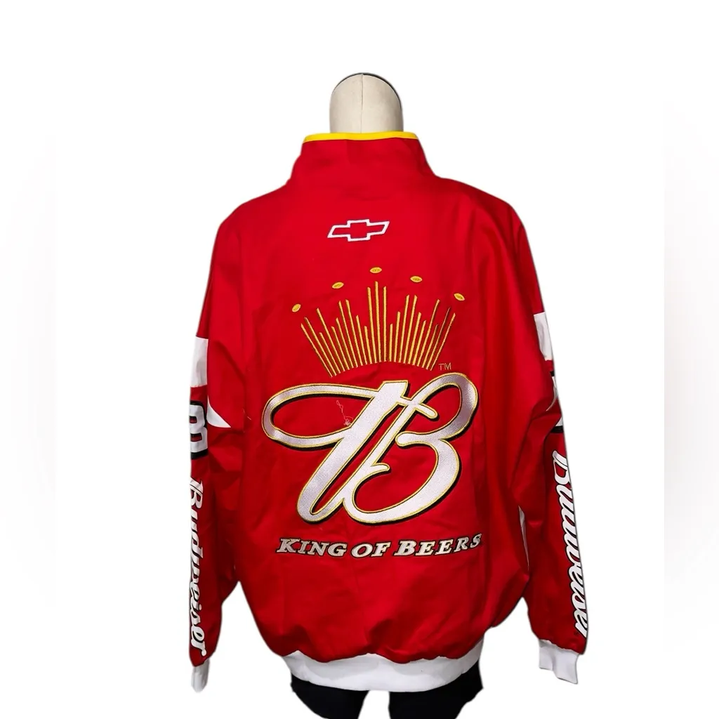 NWT NASCAR Dale Earnhardt Jr  Budweiser s Jacket XXL Red Chevrolet MOTO Racing - Image 4