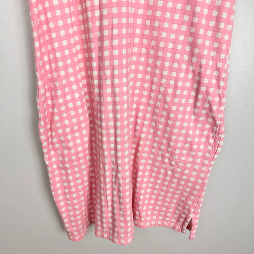 Draper James x Lands End Gingham Sleeveless Swim Coverup Dress Pink Size Small - Image 8