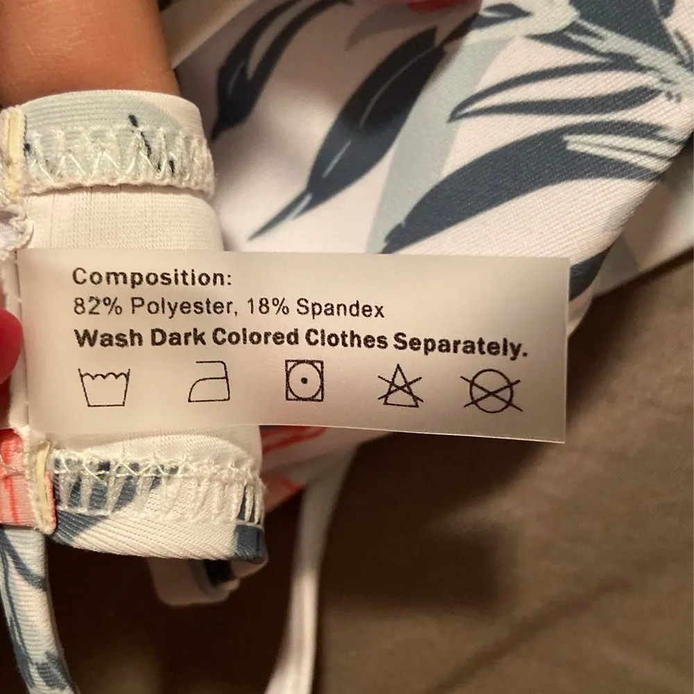 Shein Tie Back Strappy Floral Bikini Top - Image 5