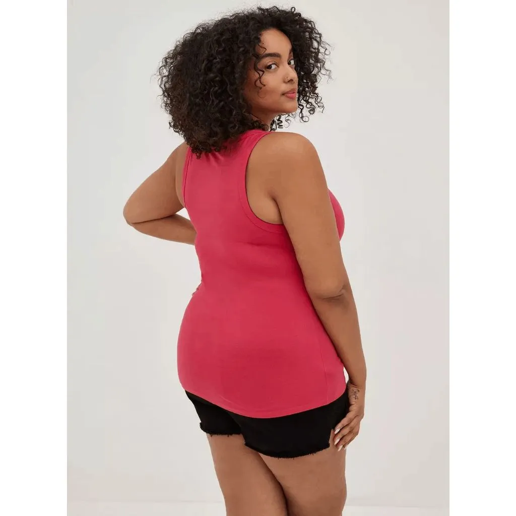 Torrid Magenta Pink Foxy Scoop Neck Racerback Stretch Tank Top Size 1X - Image 11