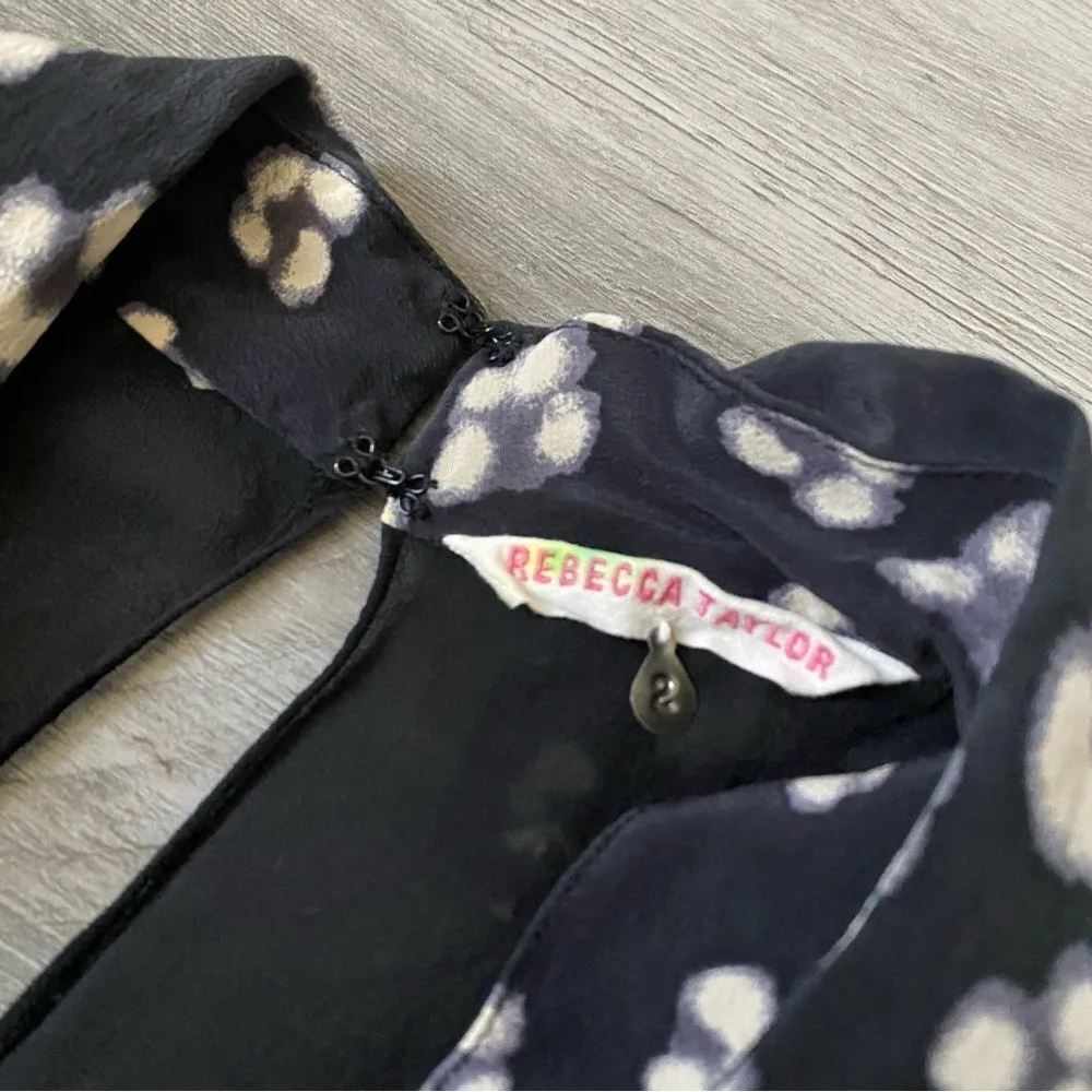 Rebecca Taylor Silk Leopard Dress Nordstrom Bobcat Print 2 Pockets - Image 6