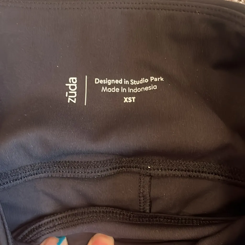 Zuda black yoga activewear gym workout‎ skirt leggings XST Size XS - Image 4