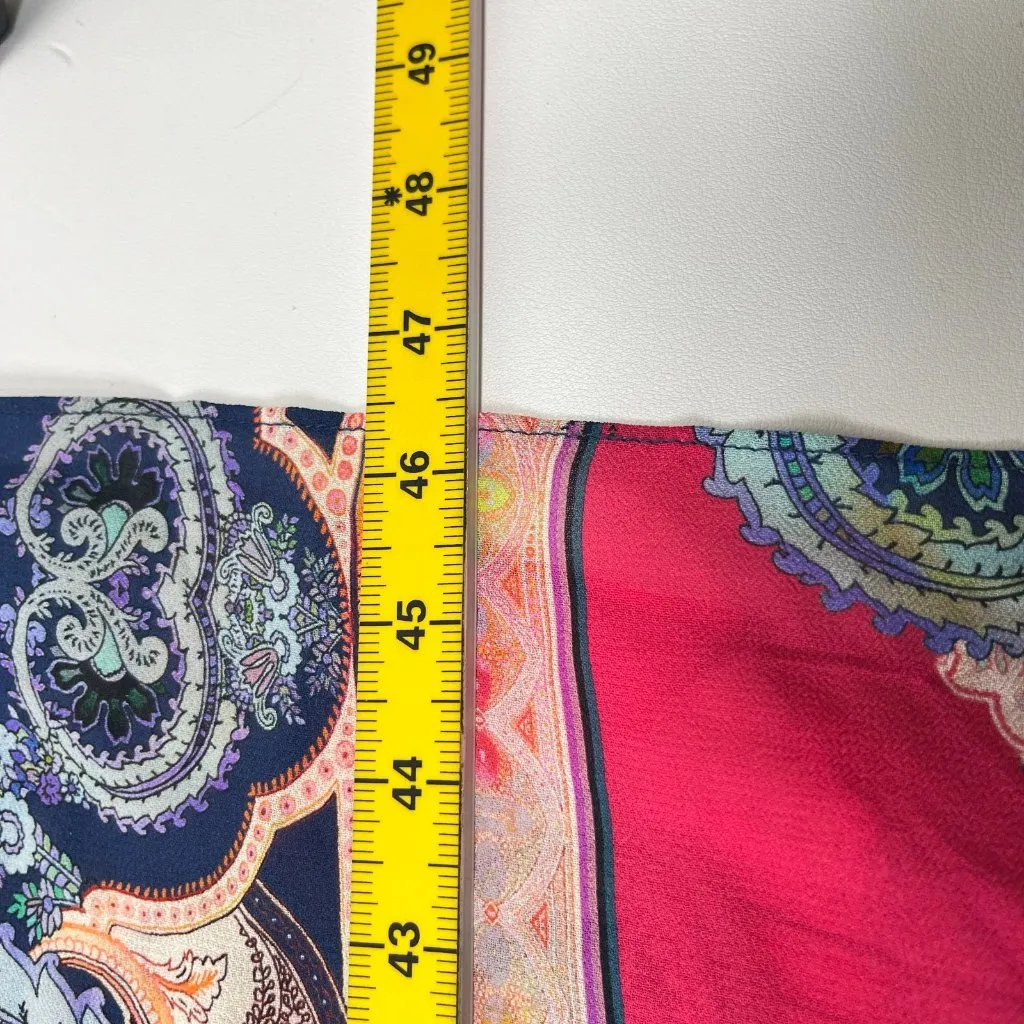 $345 NWOT JOHNNY WAS Beads Multicolor Paisley Kaftan Chiffon Maxi Dress Size XS - Image 15