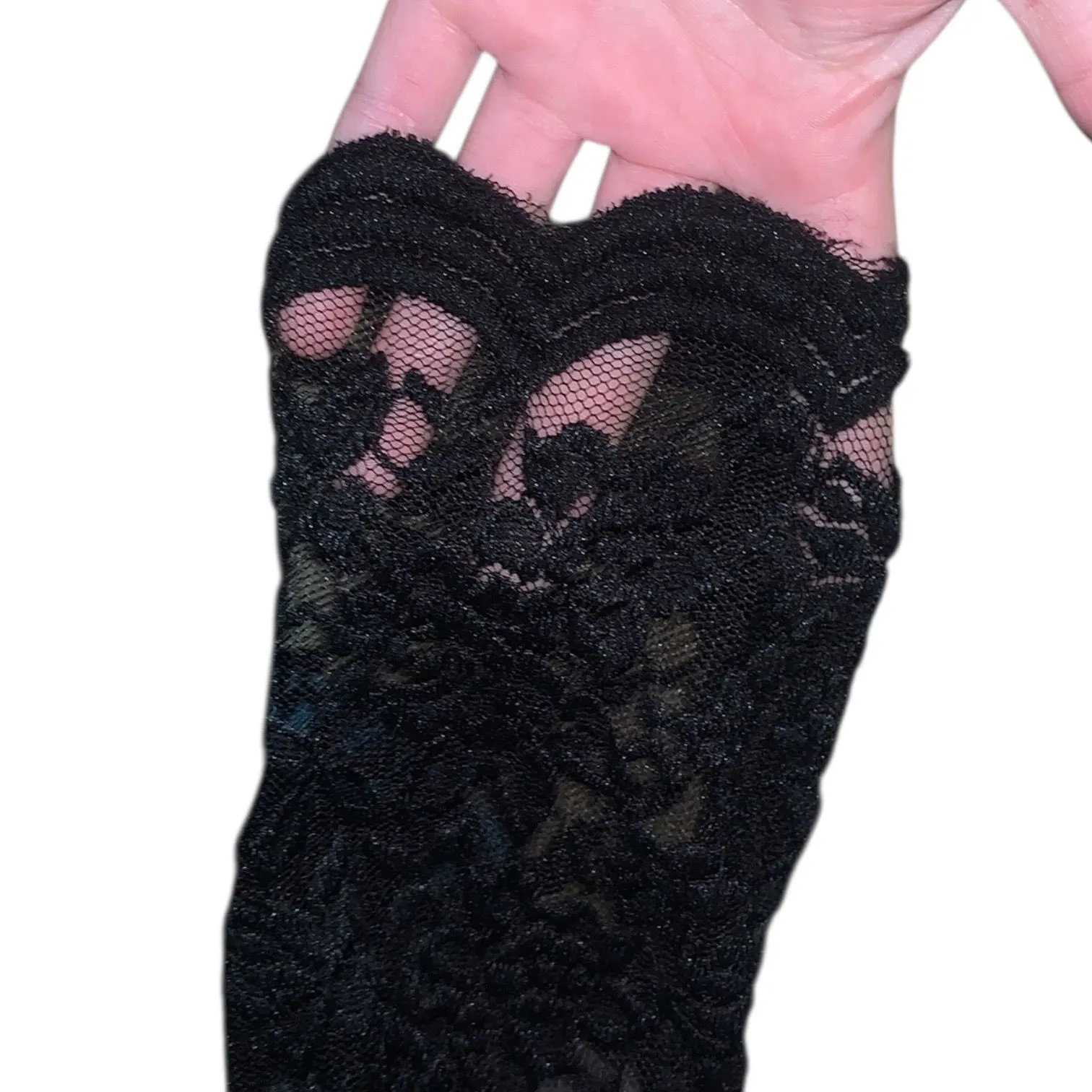 Vtg 2000s Connected Apparel Black Sheer Lace Topper Jacket Cardigan Whimsy goth - Image 4