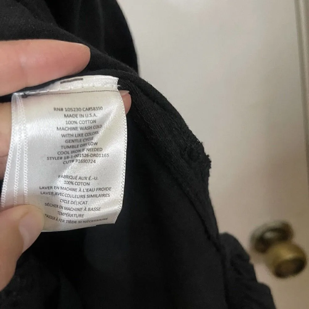 current elliott ruffle hem black short sleeve cotton tshirt dress size medium 2 - Image 5