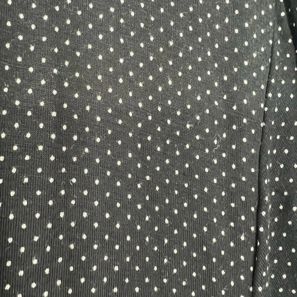 Soma light weight black & white polka dot robe lace cuff sleeve size large - Image 10