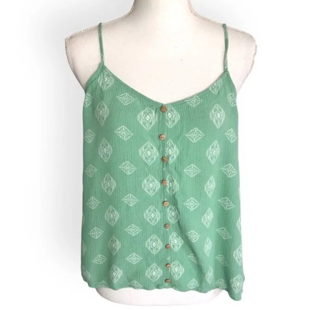 SO Juniors Button Front Aztec Print Sleeveless Tank Top - Image 64