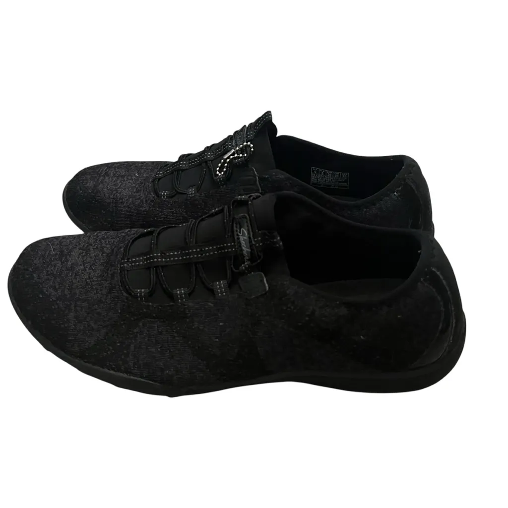 Skechers‎ Relaxed Fit Memory Foam Shoes Black Slide On Women's 9 Comfort Shoe - Image 4
