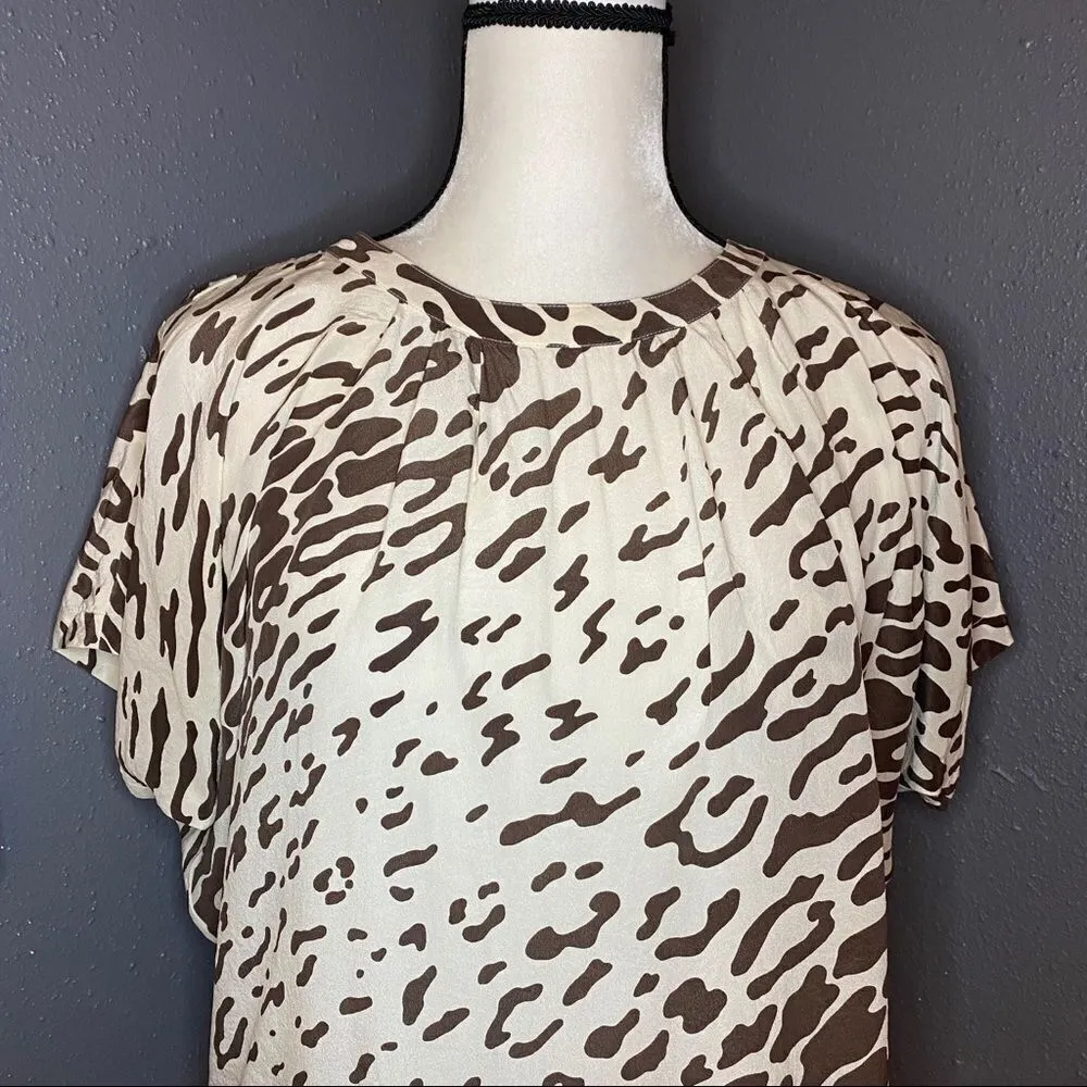 Escada animal print leopard/cheetah blouse Brown Size undefined - Image 2